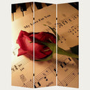 Screens Front Screen Doors - 1" x 48" x 72" Multi-Color, Wood, Canvas, Music - Screen HomeRoots