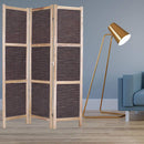 Screens Home Screen - 1" x 48" x 67" Brown, Wood & Fabric - Screen HomeRoots