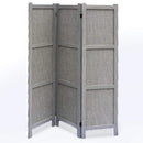 Screens Home Screen - 1" x 48" x 67" Gray, Wood & Fabric - Screen HomeRoots