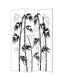 Screens Home Screen - 1" x 48" x 72" Multi-Color, Wood, Canvas, Bamboo Leaf - Screen HomeRoots