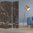 Screens Outdoor Privacy Screen - 1" x 48" x 72" Multi-Color, Wood, Canvas, Black Marble - Screen HomeRoots