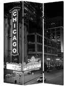 Screens Outdoor Privacy Screen - 1" x 48" x 72" Multi-Color, Wood, Canvas, Chicago - Screen HomeRoots
