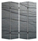 Screens Outdoor Privacy Screen - 1" x 84" x 84" Multi-Color, Wood, Canvas, Black Slate - Screen HomeRoots