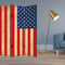 Screens Patio Privacy Screen - 1" x 48" x 72" Multi-Color, Wood, Canvas, American Flag - Screen HomeRoots
