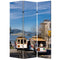 Screens Patio Privacy Screen - 1" x 48" x 72" Multi-Color, Wood, Canvas, San Francisco - Screen HomeRoots