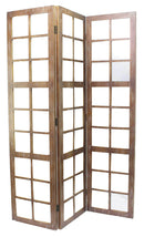 Screens Patio Privacy Screen - 1" x 63" x 84" Brown, Wood, Mirror - Screen HomeRoots