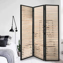Screens Patio Privacy Screen - 41" x 1.5" x 67" Natural Brown, Wood And Metal - Screen HomeRoots