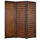 Screens Patio Screen - 1" x 63" x 72" Brown, Wood, 3 Panel - Screen HomeRoots