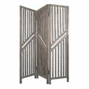 Screens Patio Screen - 53" x 1.5" x 71" Weathered Brown, Wood - Screen HomeRoots
