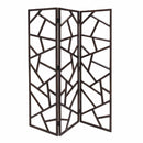 Screens Patio Screen - 63" x 1.5" x 70" Brown, Wood, Santa Cruz - Screen HomeRoots