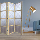 Screens Patio Screen - 63" x 2" x 84" Silver, Wood, 3 Panel - Screen HomeRoots