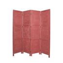 Screens Red Screen - 1" x 76" x 84" Red, Wood- Screen HomeRoots