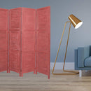 Screens Red Screen - 1" x 76" x 84" Red, Wood- Screen HomeRoots