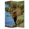 Screens Screen Door - 1" x 48" x 72" Multi-Color, Wood, Canvas, Bear - Screen HomeRoots