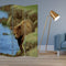 Screens Screen Door - 1" x 48" x 72" Multi-Color, Wood, Canvas, Bear - Screen HomeRoots