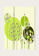 Screens Screen Door - 1" x 48" x 72" Multi-Color, Wood, Canvas, Floral Buds - Screen HomeRoots