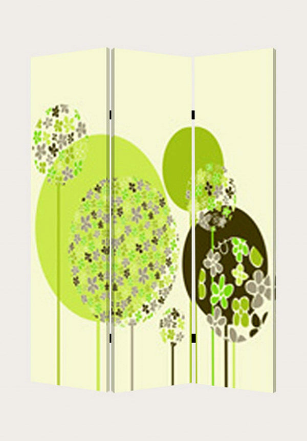 Screens Screen Door - 1" x 48" x 72" Multi-Color, Wood, Canvas, Floral Buds - Screen HomeRoots