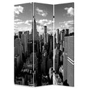 Screens Screen Door - 1" x 48" x 72" Multi-Color, Wood, Canvas, New York Skyline - Screen HomeRoots