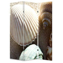 Screens Screen Door - 1" x 48" x 72" Multi-Color, Wood, Canvas, Sea Shell - Screen HomeRoots