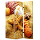 Screens Screen Door - 1" x 48" x 72" Multi-Color, Wood, Canvas, Sea Shell - Screen HomeRoots