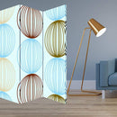 Screens Screen Door - 1" x 48" x 72" Multi-Color, Wood, Canvas, Sphere - Screen HomeRoots