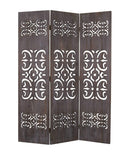 Screens Wood Screen Doors - 1" x 52" x 67" Brown, 3 Panel, Wood - Screen HomeRoots