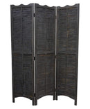 Screens Wood Screen Doors - 1" x 53" x 71" Charcoal, Wood - Screen HomeRoots