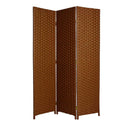 Screens Wood Screen Doors - 1" x 54" x 72" Dark Brown, Wood - 3 Panel Screen HomeRoots
