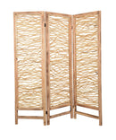 Screens Wood Screen Doors - 1" x 60" x 69" Brown, 3 Panel, Wood, Foldable - Screen HomeRoots