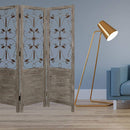 Screens Wood Screen Doors - 1" x 60" x 72" Gray, 3 Panel, Floor, Wood - Screen HomeRoots