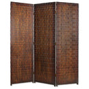 Screens Wood Screen Doors 1" x 63" x 72" Brown, Wood, 3 Panel Screen 4904 HomeRoots