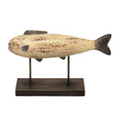 Sculptures Metal Sculpture - Wood Fish Table Top Sculpture HomeRoots