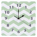 Sea Foam Chevron Wall Clock-SEA FOAM-JadeMoghul Inc.