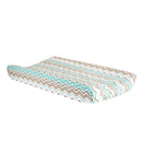 Seashore Waves Chevron Changing Pad Cover-SEASHORE-JadeMoghul Inc.