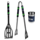 Seattle Seahawks 2pc BBQ Set with Season Shaker-Tailgating Accessories-JadeMoghul Inc.