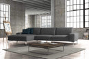 Sectionals Grey Sectional - 122" X 67" X 33" Dark Gray Leather Sectional HomeRoots