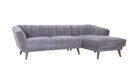 Sectionals Grey Sectional - 98" X 60" X 30" Gray Polyester Raf Sectional HomeRoots