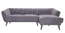 Sectionals Grey Sectional - 98" X 60" X 30" Gray Polyester Raf Sectional HomeRoots