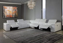 Sectionals Leather Sectional - 154" X 200" X 162.2" White Power Reclining 8PC Sectional /w 2-Consoles HomeRoots