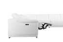 Sectionals Leather Sectional - 154" X 200" X 162.2" White Power Reclining 8PC Sectional /w 2-Consoles HomeRoots