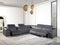 Sectionals Leather Sectional - 212" X 240" X 19"1.2" Dark Grey Power Reclining 6"PC Sectional w/ 1-Console HomeRoots