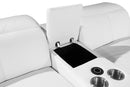 Sectionals Leather Sectional - 212" X 240" X 191.2" White Power Reclining 6"PC Sectional w/ 1-Console HomeRoots
