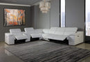 Sectionals Leather Sectional - 254" X 280" X 237.4" White Power Reclining 7PC Sectional w/ 1-Console HomeRoots