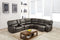 Sectionals Leather Sectional - 60'' X 80'' X 47'' Modern Gray Leather Sectional HomeRoots