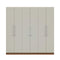 Sectionals Sectionals For Sale - 91" Maple Cream and Off White 3 Sectional Wardrobe with 4 Drawers and 6 Doors HomeRoots