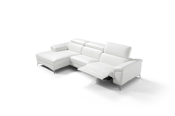 Sectionals Sectionals For Sale - Sectional 100% Made In Italy Chaise On Left When Facing White Top Grain Leather 1066 L09S HomeRoots