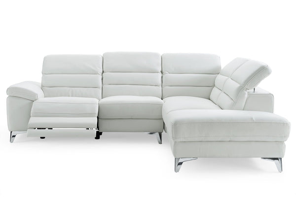 Sectionals Sectionals For Sale - Sectional, Chaise On Right When Facing, White Top Grain Italian Leather HomeRoots