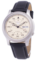 Seiko 5 Military SNK803K2-SS3 Automatic Black Leather Strap Men's Watch-Branded Watches-Blue-JadeMoghul Inc.