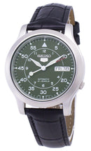 Seiko 5 Military SNK805K2-SS1 Automatic Black Leather Strap Men's Watch-Branded Watches-Blue-JadeMoghul Inc.