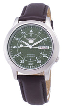 Seiko 5 Military SNK805K2-SS4 Automatic Brown Leather Strap Men's Watch-Branded Watches-Blue-JadeMoghul Inc.